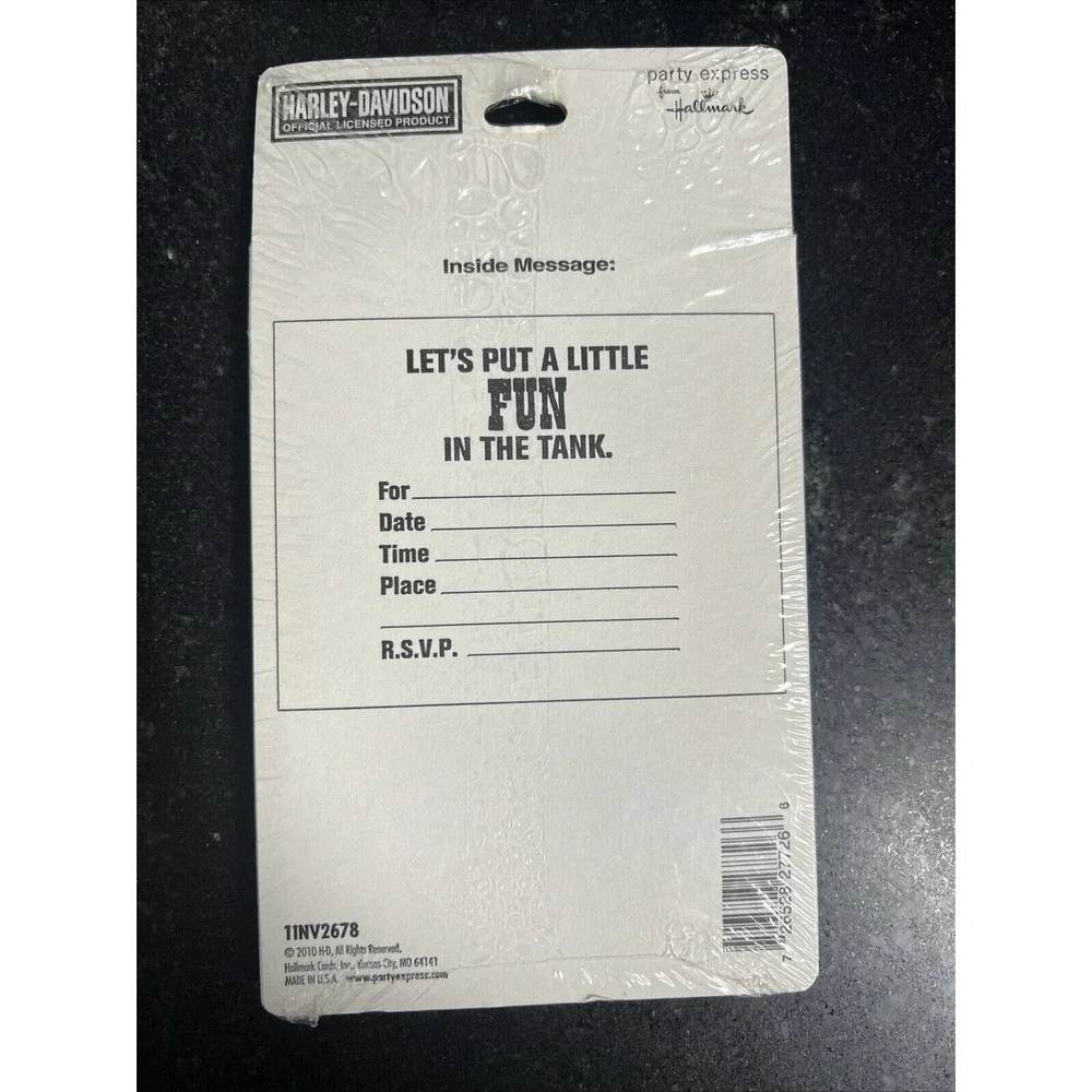HARLEY-DAVIDSON‎ 8 INVITATIONS CARDS /PARTY EXPRESS FROM HALLMARK NEW